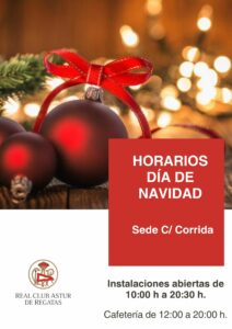 Horarios día de Navidad, 25 de diciembre, calle Corrida